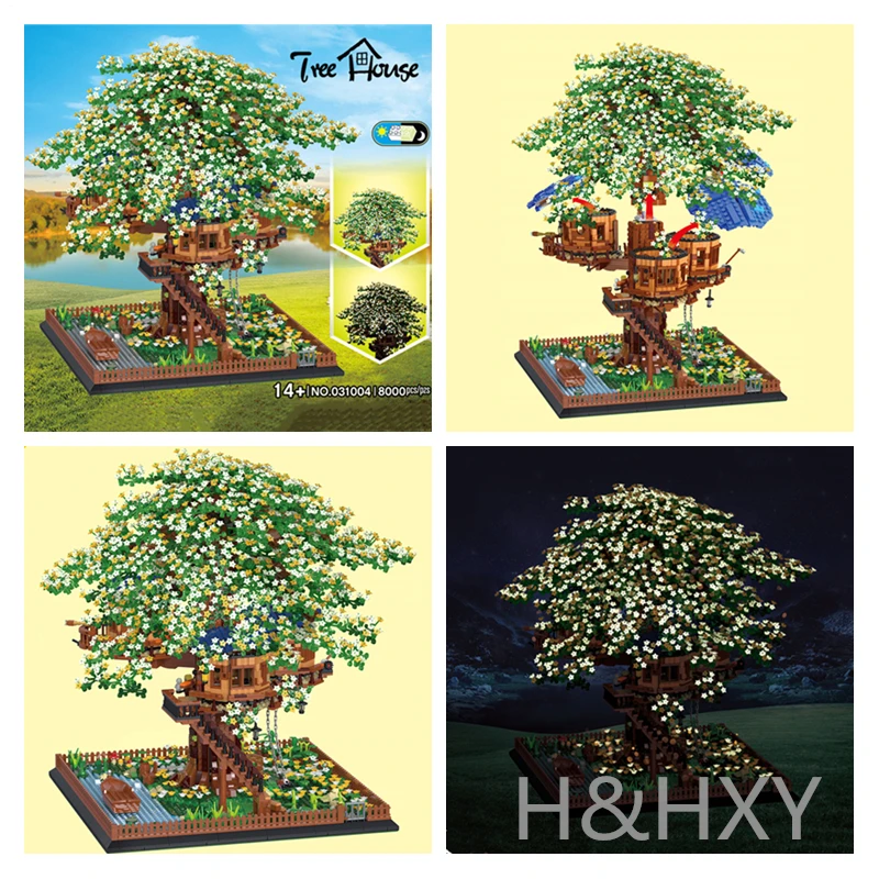 

DHL H&HXY Tree House 031004 8000Pcs Building Blocks Brick Toys Christmas birthday Gifts 21318