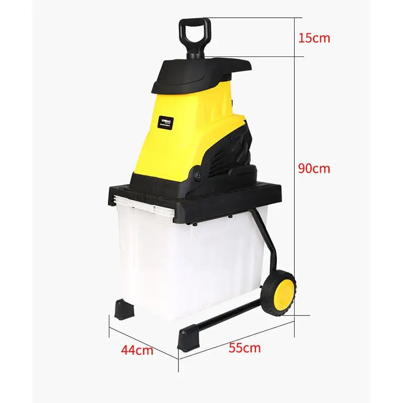탁상용 나뭇가지 분쇄기, 고출력 전기 분쇄기, 정원 도구 파쇄기, 2500W