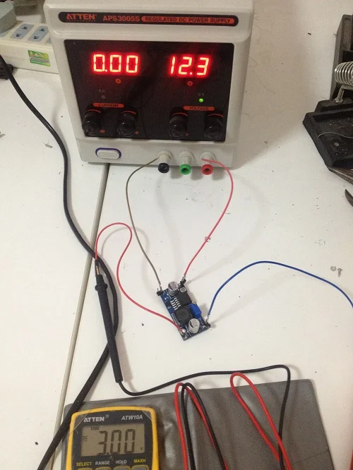 Módulo reductor de voltaje, alta corriente 3A 7,2 v 12v 24v, Etc. A 3v 5v modelo de avión ajustable continuamente