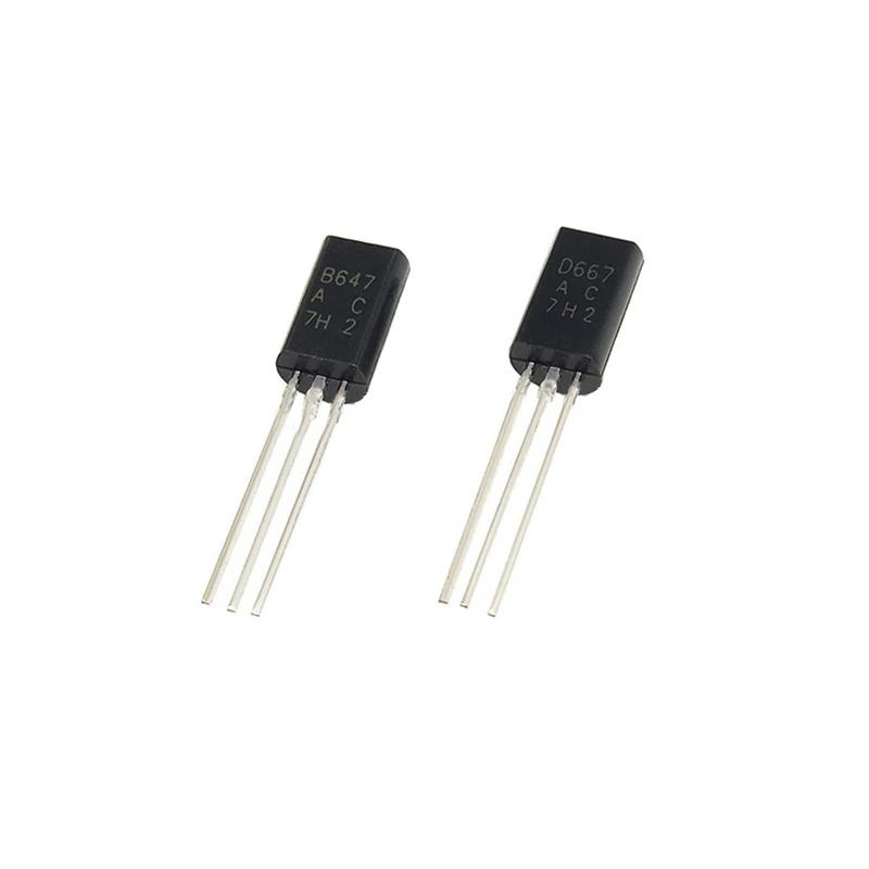 50PCS/LOT 2SB647 2SD667 B647 D667 TO-92L TO92L Triode Transistor 60V/0.5A New Good Quality Chipset