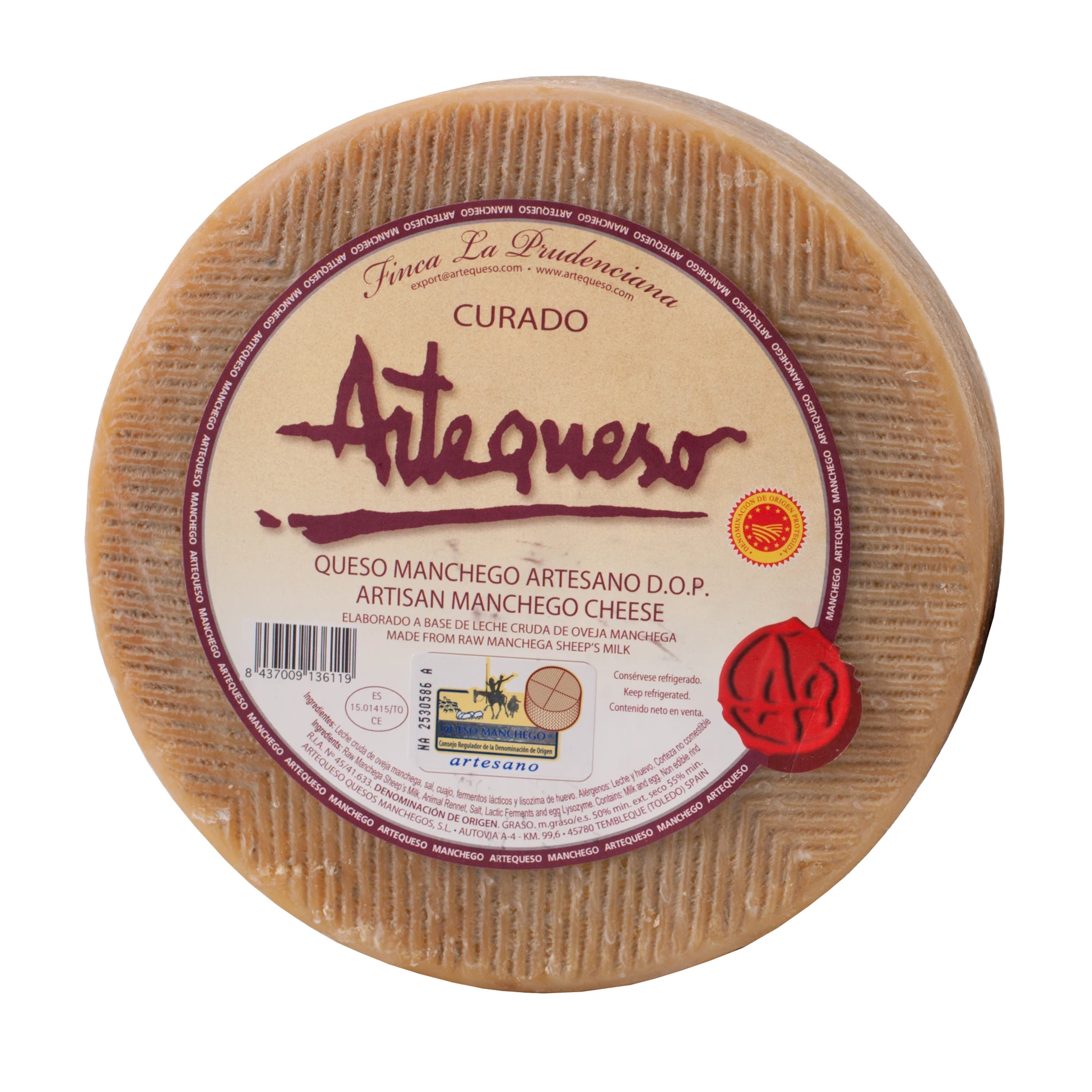 Manchego formaggio artigianale indurito D.O.P. -Arteformaggio-pezzo 250 gr