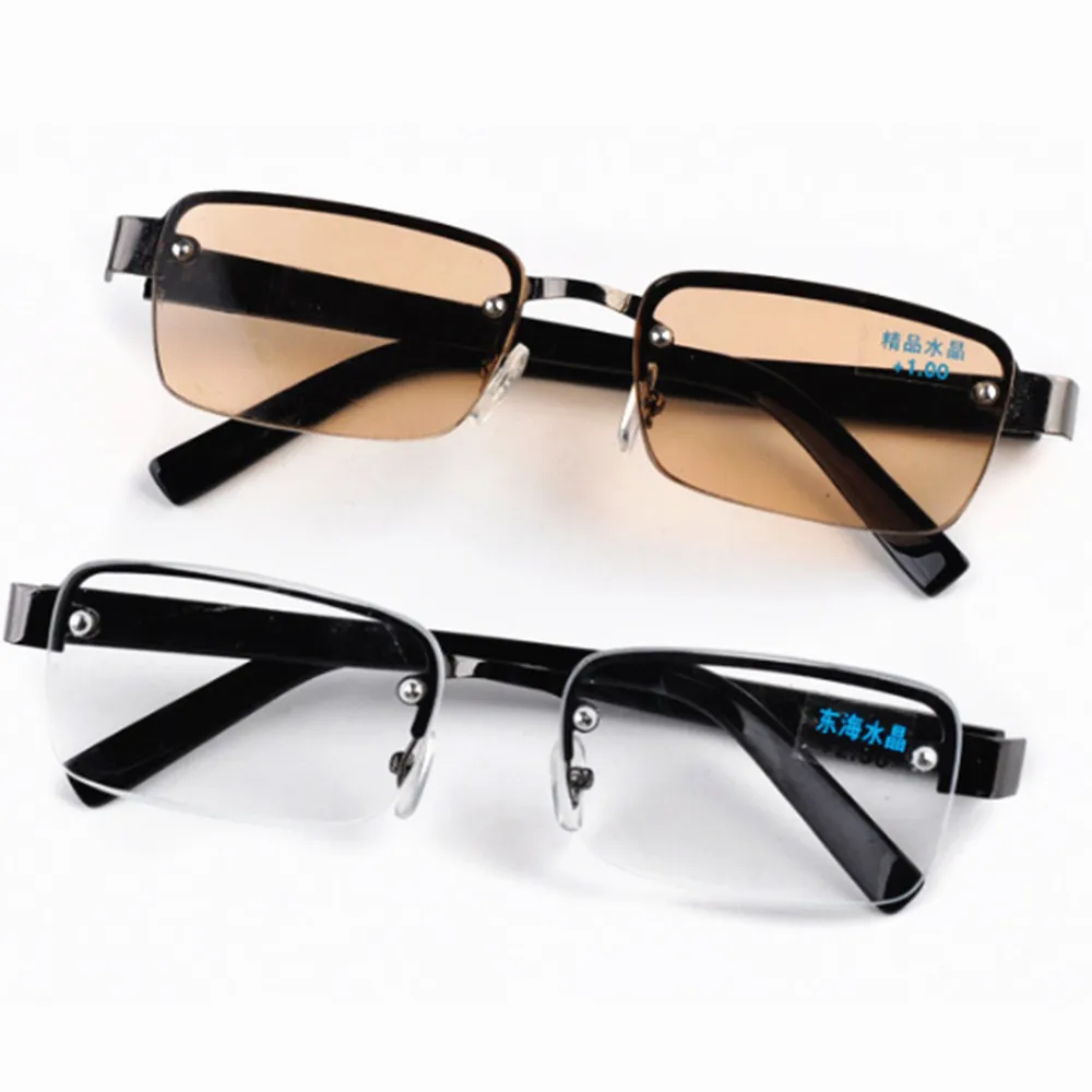 Fashion Mens Fatigue prevention Crystal lens Reading Glasses +0.0 to +4.0  YJ016