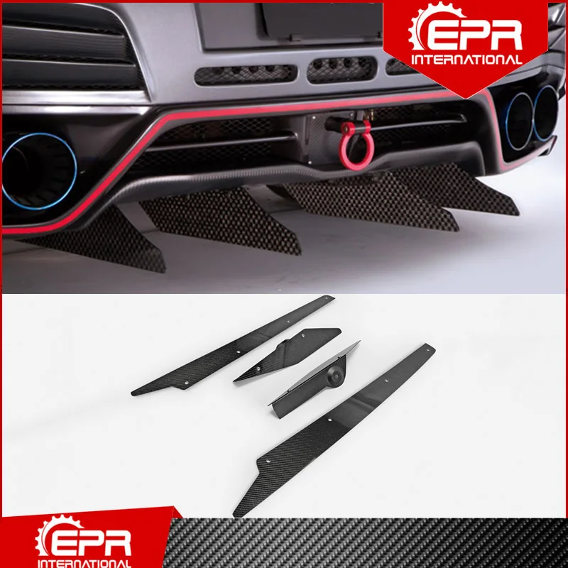 For Nissna R35 GTR Varis 14' version Carbon Fiber Vertical Tin with bracket Body Kit Truning Part R35 GT-R Carbon Bottom Canard