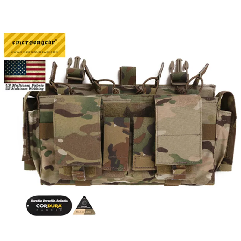 NEW EMERSONGEAR MF 5.56 Magazine Bag Multicam Mag Pouch For Airsoft Tactical Chest Rig Vest Outdoor Hunting Shooting Paintball