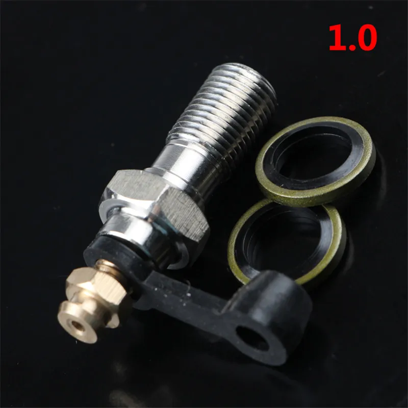 Motorcycle Brake Caliper Banjo Bolt Bleed Screw Nipple M10X1.0MM/1.25MM 304 Stainless Steel For Honda Yamaha Kawasaki Suzuki