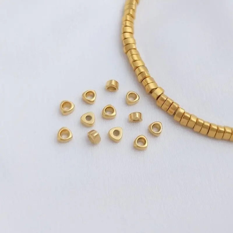 20PCS 2.5/3mm 14k Gold Plated Charm of Round Little Pearl River Delta Bracelet Charms for Jewelry Making DIY Brass Accessories