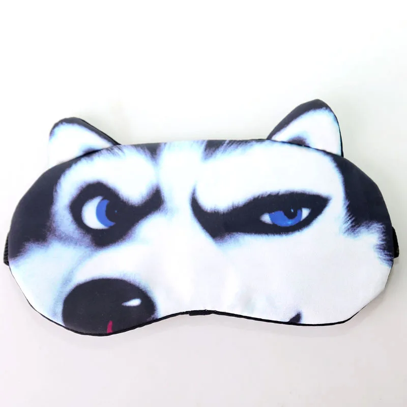 1PCS 3D Sleeping Mask Cute Cartoon Cat Dog Sleeping Eye Mask Eyeshade Cover Soft Portable Animal Blindfold Eyepatch Eye Cover