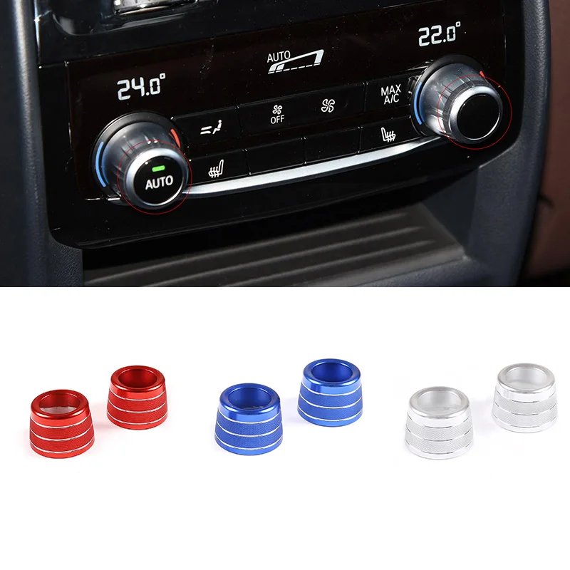 For BMW 5 6 7 Series F10 F18 G30 G38   Volume Front Rear Air Conditioning Knobs Audio Control Button Knob ring cover trim