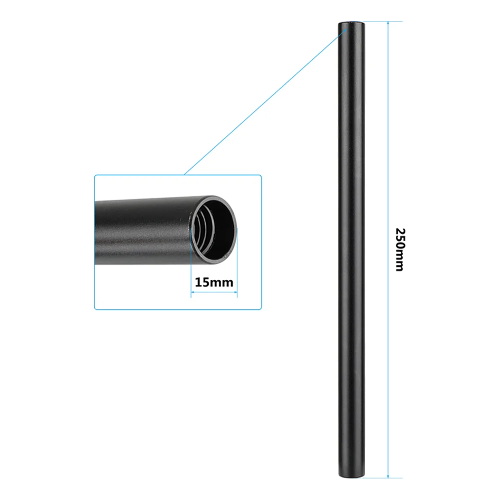 CAMVATE-varilla estándar M12 de 350mm, 15mm, extremo para equipo de hombro de cámara DSLR/jaulas de cámara/caja mate/enfoque de seguimiento/jaulas de Monitor, 2 piezas