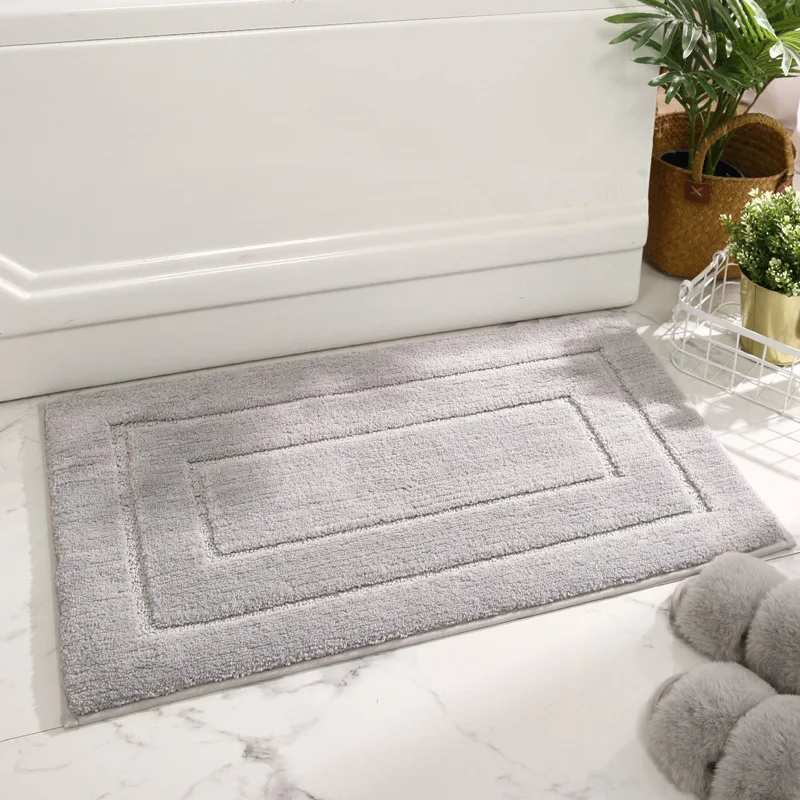 Thicken Bathroom Absorbent Floor Mat Bathroom Door Mat Toilet Non-slip Mat Entry Door Mat Household Carpet Plush 40-90CM