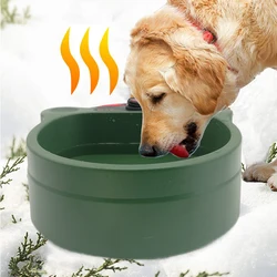 Pet Supplies Outdoor Heating Bowl Cat and Dog Food Plate Automatic Constant Temperature and Heat Preservation Water Bowl Green