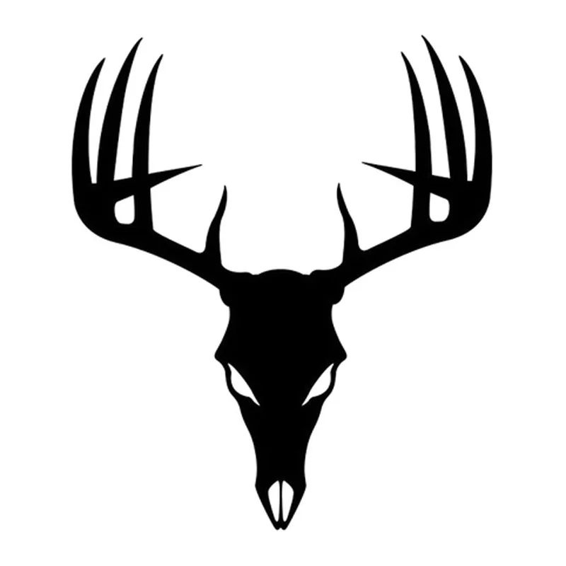 SZWL Buck Skull Decal Hunting Deer Hunter Antlers Stickers Car Styling Door & Waist Line Car Sticker Waterproof PVC,18cm*15cm