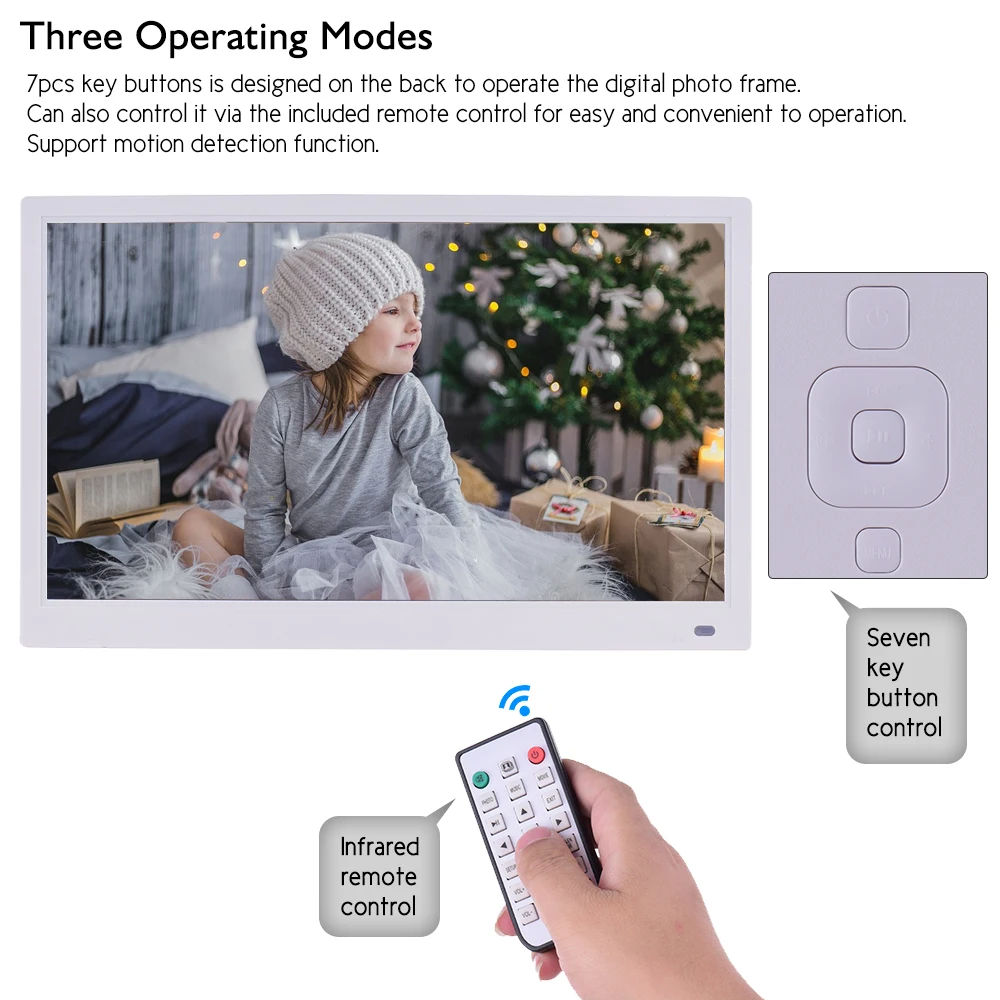 13.3 Inch 1920 * 1080 / 16:9 IPS Widescreen Suspensibility Digital Photo Frame Support SD AV HDMI-compatible USB