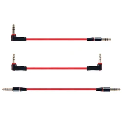 3-poliges rechtwinkliges 3,5mm kurzes Aux-Stereo kabel von Stecker zu Stecker 20cm 25cm 30cm