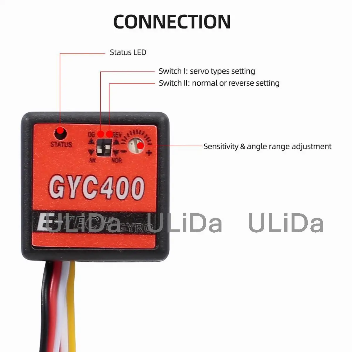 GYC400 Mini Piezoelectric Gyro Module servo of Advanced Ultra-compact for RC drone frame or Car Accessories