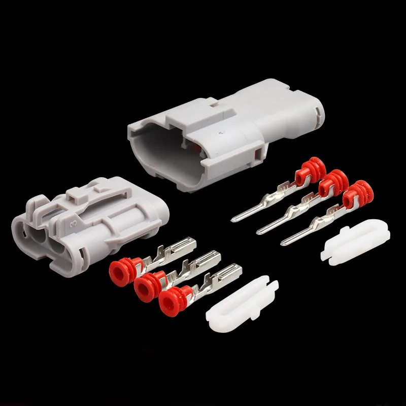 KET 100 Sets 3 Pin MG640329 MG610327 Female And Male Way Waterproof Electrical Wire Connector Plug Auto Connectors