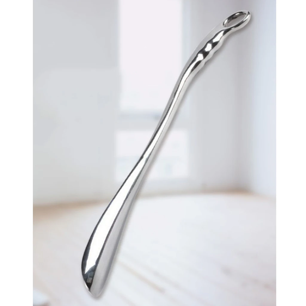 52cm Professional Metal Alloy Women Kids Seniors Shoe Horn Long Practical Professional Metal Silver Color Shoe Horn Lifter