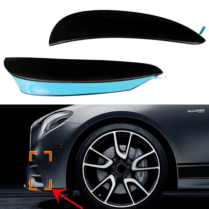 Frontstoßstangen-Zierleiste Seitenflügel-Splitter für Mercedes-Benz W213 C238 E180 E200 E250 E300 E43 E53 AMG 2016-2019 Auto-Zubehör – Detail 14