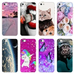 Silicone Phone Case for iPhone 5s Cases iPhone 6 7 8 Plus Cover Soft Print Cartoon Tpu Back Cover for Iphone 8 SE 2020 Pop Shell