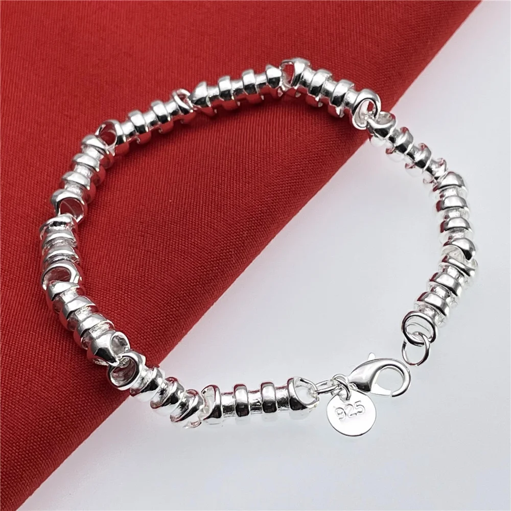 Bracelet en argent Sterling 925, pendentif en chaîne de bambou, adapté aux femmes, bijoux de fête et de mariage