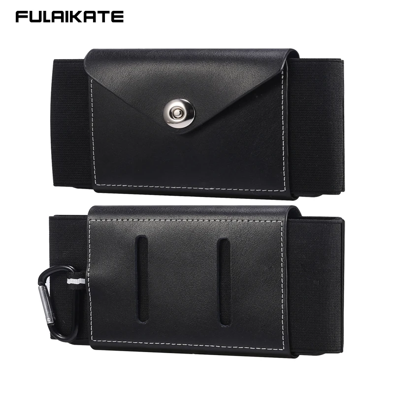 FULAIKATE Ultra thin Elastic Waist Belt Phone Bag Men's Mobile Case Pouch Running Sports Outdoor Holster with Card Pocket Sleeve