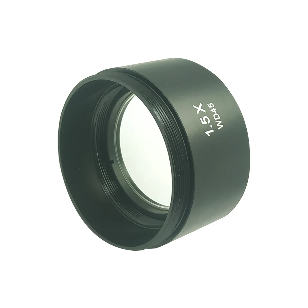 Microscopio estéreo WD45 1,5x, lente de objetivo auxiliar Barlow con rosca de montaje de 1-7/8 "(M48mm)