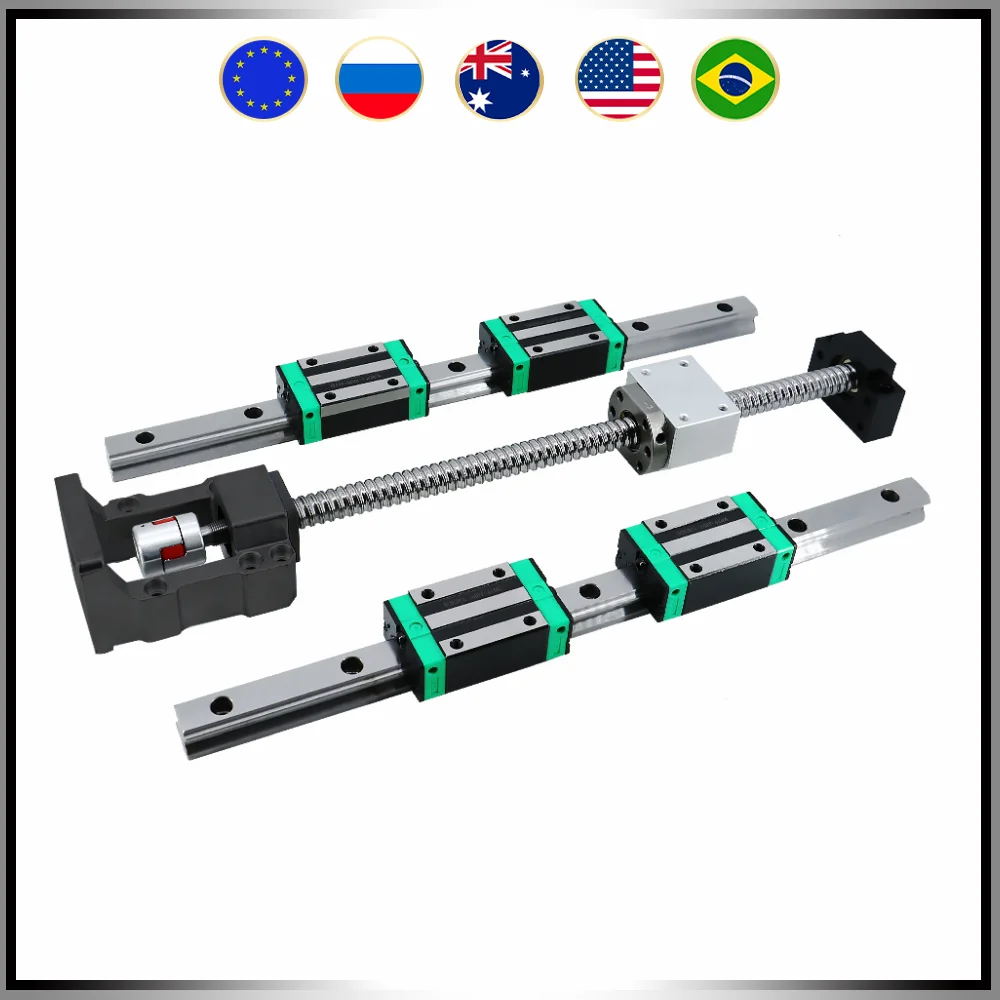 

CNC Router kit HGR20 linear guides + HGH20CA sliders carriages blocks+ball screw SFU1605 +motor mount HM12-57 HM12-60