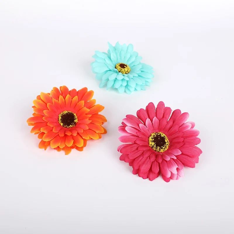 10 sztuk 10cm sztuczne Gerbera Scrapbooking ozdoby świąteczne do akcesoria domowe ślubne dekoracje kwiatowe ściany sztuczne