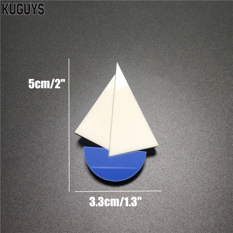 New Cute Sailboat Brooches for Women Girls kids Gift Acrylic Jewelry Collar Brooch Bag Pins Fashion Accessories