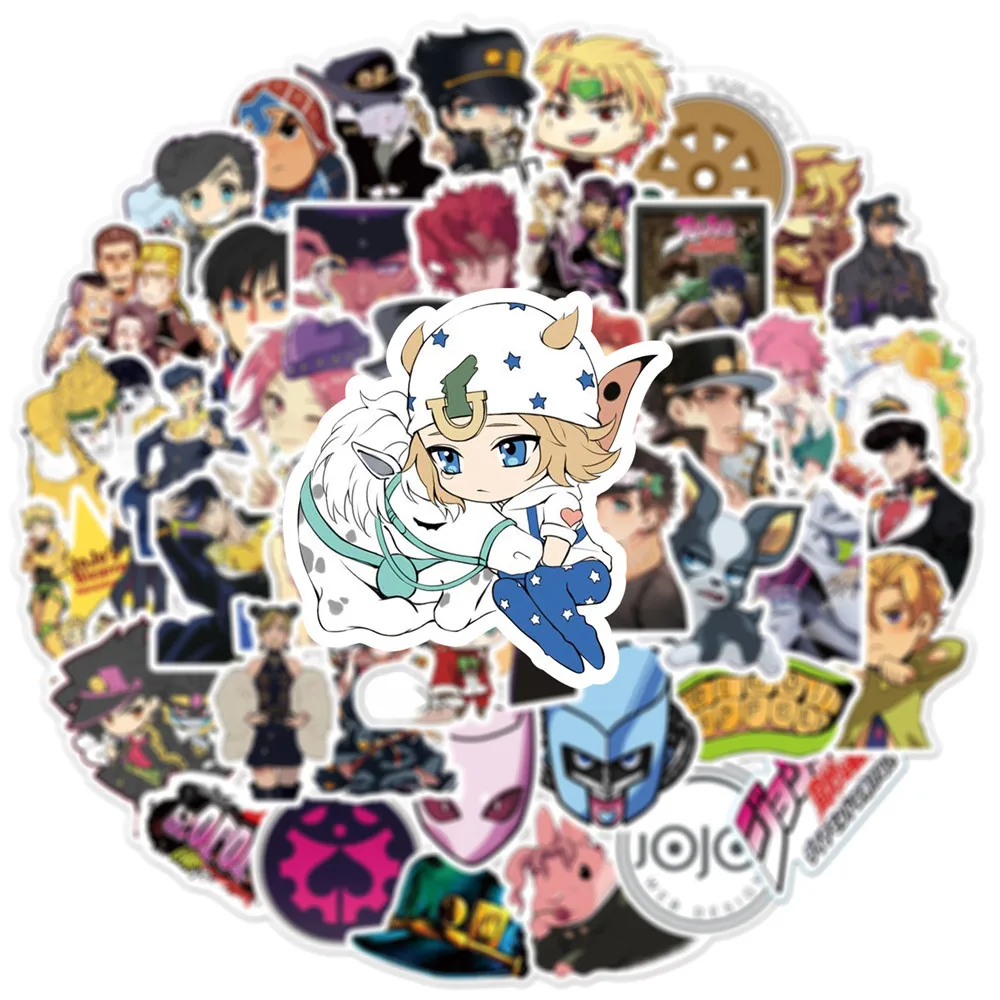 10/30/50PCS Cartoon JOJO\'s Bizarre Adventure Anime Graffiti Sticker Notebook Guitar Bike Skateboard Waterproof Sticker Wholesale