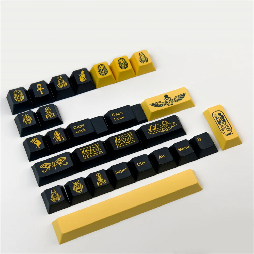 GMK Pharaon Keycap Anh Đào Hồ Sơ PBT 128 Phím Nhuộm-Subbed 1.75U 2U Dịch Chuyển Cho Bàn Phím Cơ