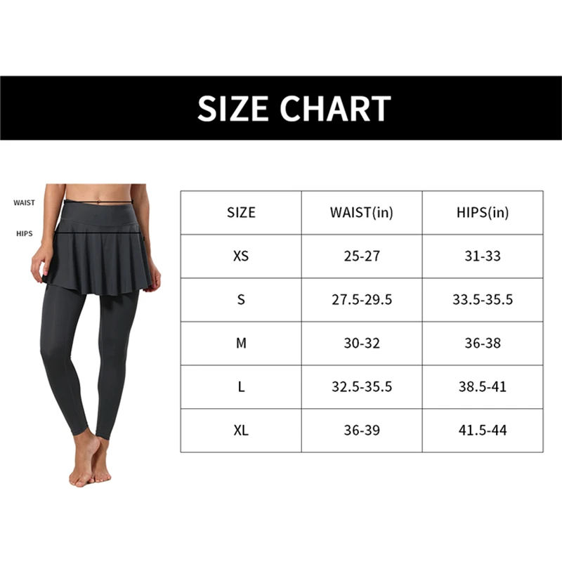 tennis skirt women Leggings with Pockets for Women Yoga Pants with Attached Skirt Women Tennis Skapri Fitness Fashion Pants