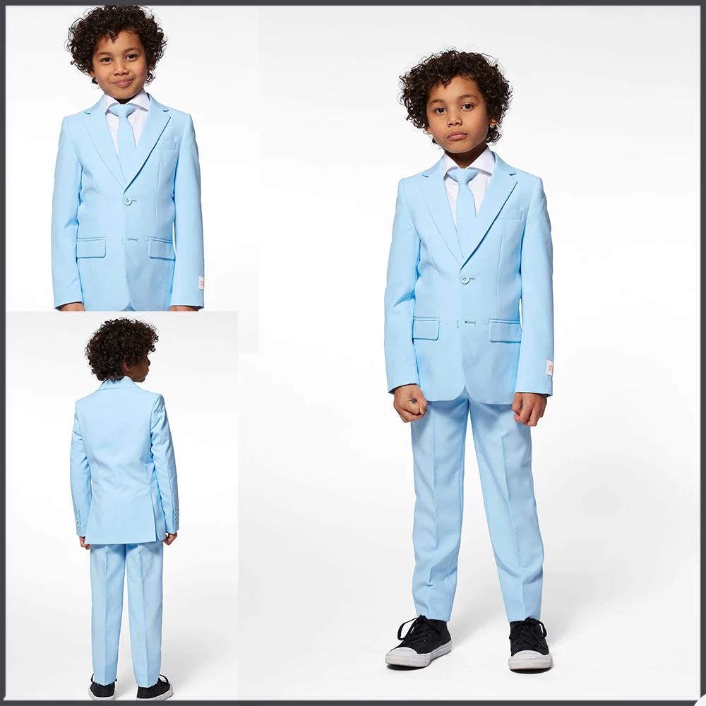 

Kids Suit Custom Made Two PieceTuxedos High Quality Boys Suits Notched Lapel Double Button Formal Children Suit