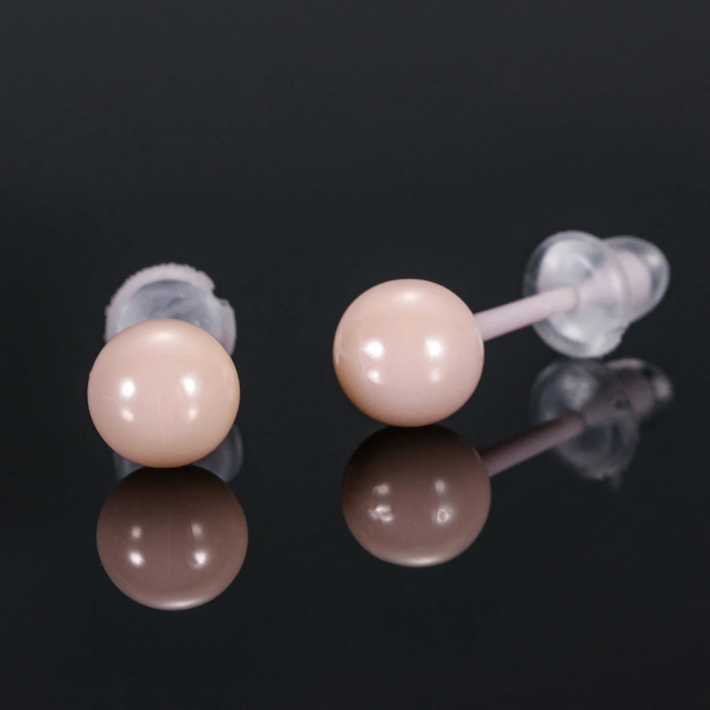 Cute Stud 8mm  Ball Ceramic Earrings  For Women Girl Fashion Kids Jewelry Anti-allergy Party  Earring Ceramic Jewellry