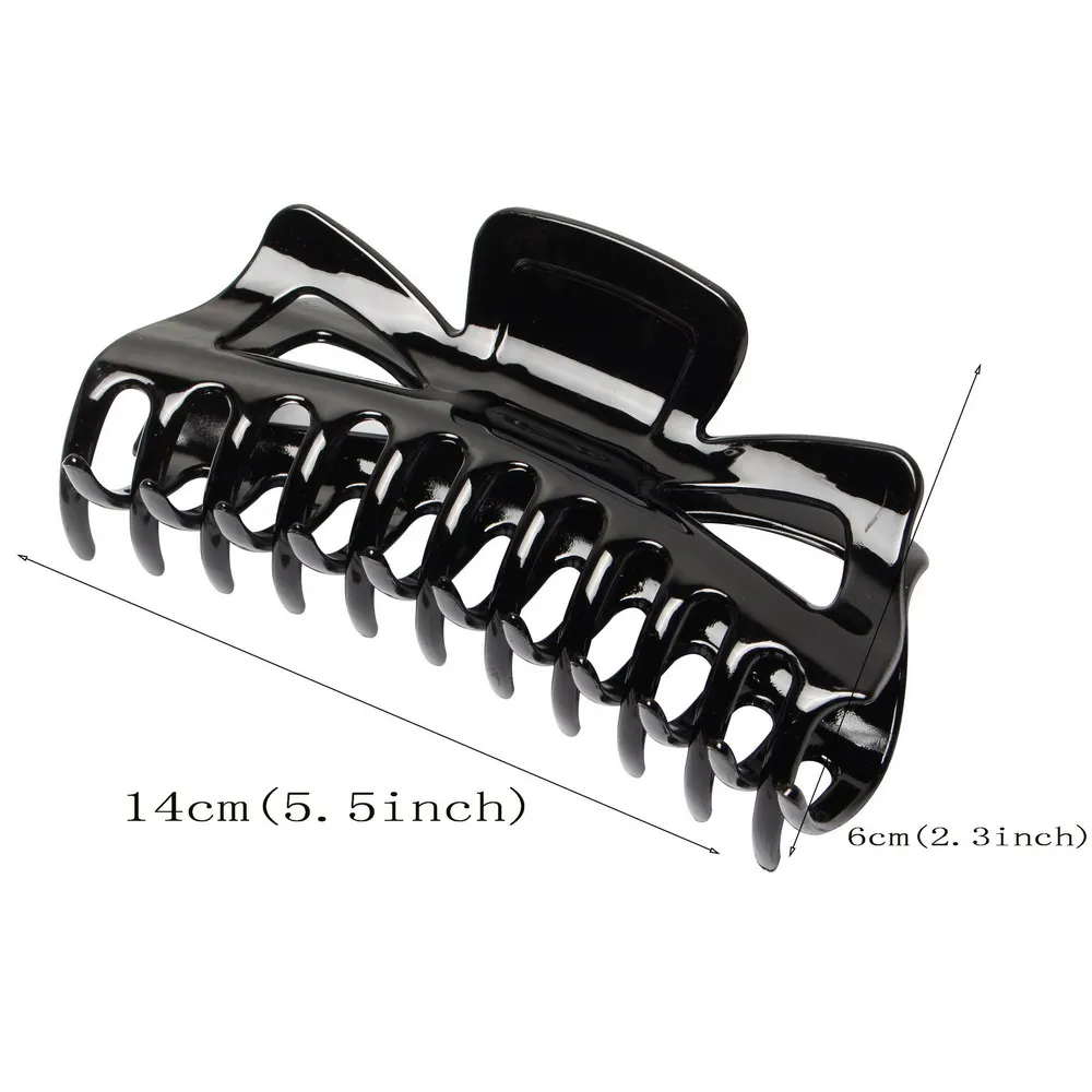 5.5inch Big Hair Claw Clip Large Elegant Plastic Hairpin Tortoiseshell Hair Clamps Crab Clips for Women Girls Hair Accessories