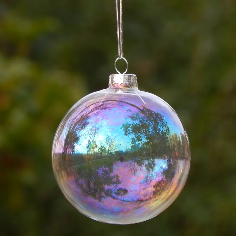 12pcs/pack Diameter=10cm Middle Size Luster Glass Globe Christmas Glass Hanger Decoration Christmas Tree Pendant Decorative