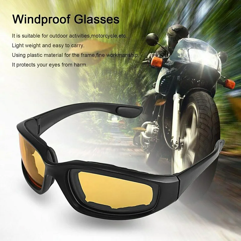 Motorcycle Wind Sand Riding Glasses Anti-Glare Motorcycle Glasses Polarized Night Driving Lens Glasses Outdoor Sunglasses