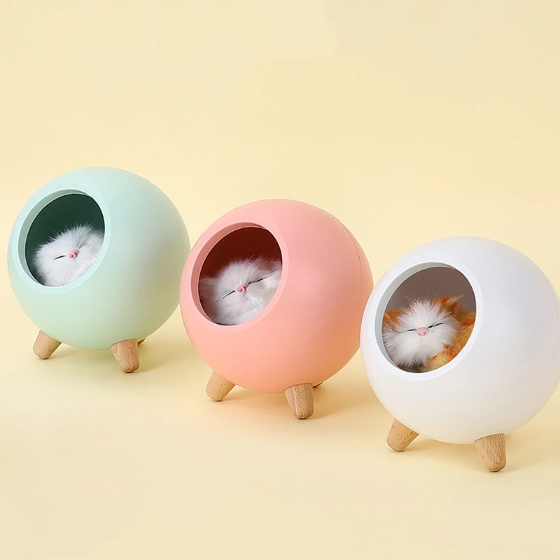 

Touch Sensor Led Night Light Cute Cat Bluetooth Speaker Music Night Lamp USB Rechargeable Desk Light Table Lamp Children's Room