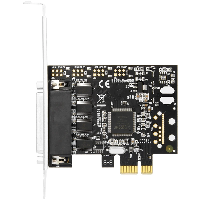 PCI-E placa de porta serial porta serial PCIe para 4 RS232 9-pin cartão MOSCHIP 4-expansão do porto de controle industrial com cabo de porta serial