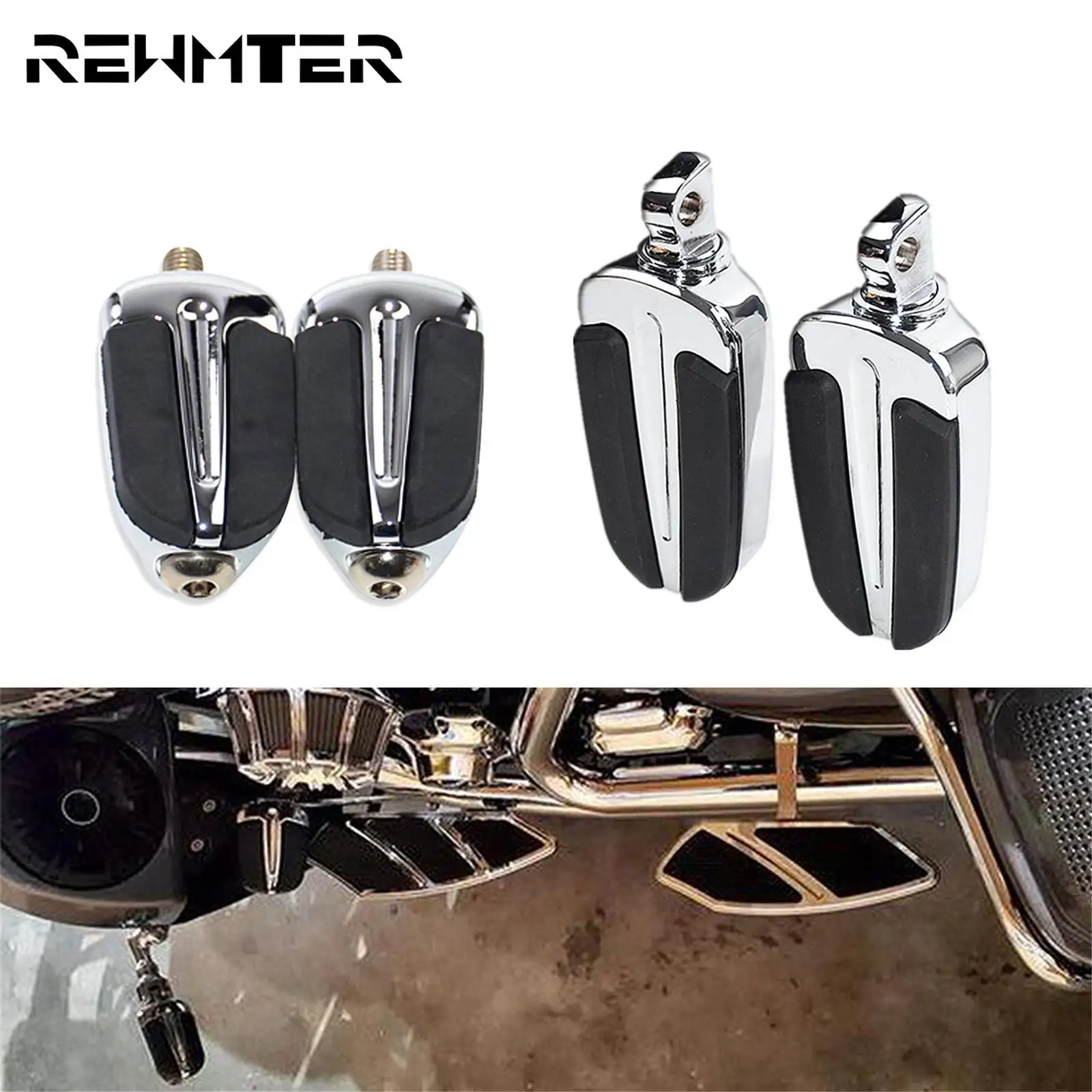 Motorcycle CNC Slipstream Footpegs Footrests Shifter Peg Pedal For Harley Sportster XL Touring Dyna Sofatil Fat Bob Road Glide