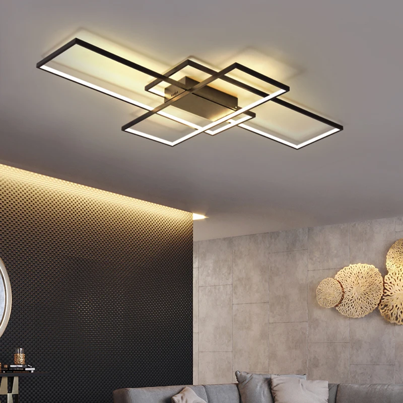 MDWELL New Black/White Modern led Chandelier For Living room Bed room light fixtures Aluminum Ceiling Modern chandelier lighting