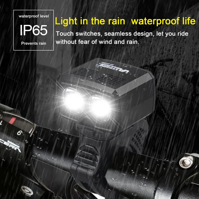 USB Rechargeable Bicycle Light Front Handlebar Cycling Flashlight Safety Warning Bike Taillight Waterproof Torch Bike Headlight