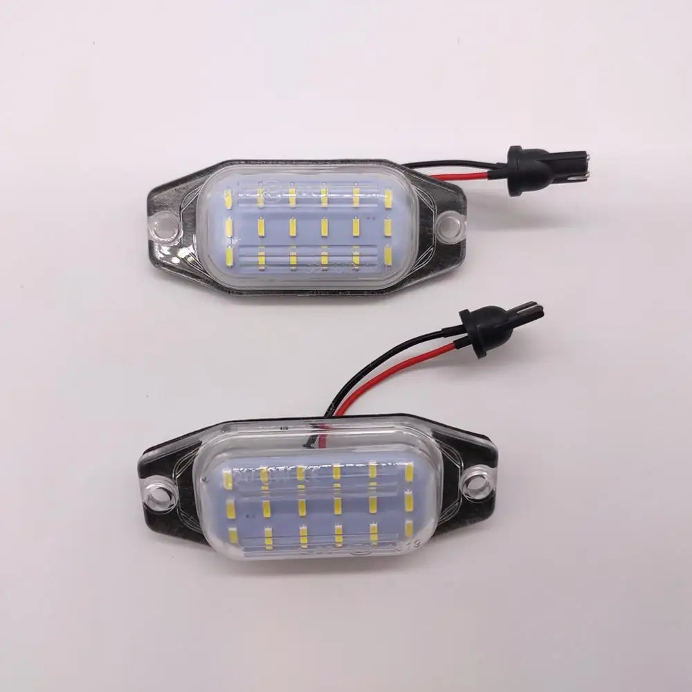2Pcs For Toyota Prado 2010-2016 Clear Lens High Brightness White LED License Plate Light Number Plate Lamp