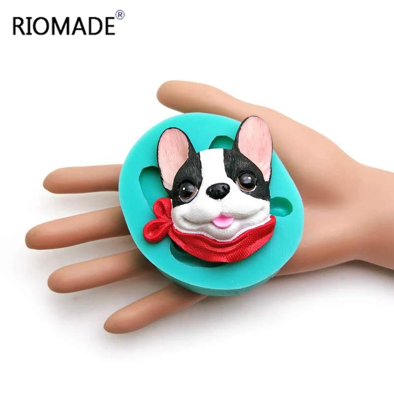 3D Cartoon Dog Silicone Mold Fondant Molds Cake Decorationing Tools Chocolate Cupcake Dessert Baking Mould