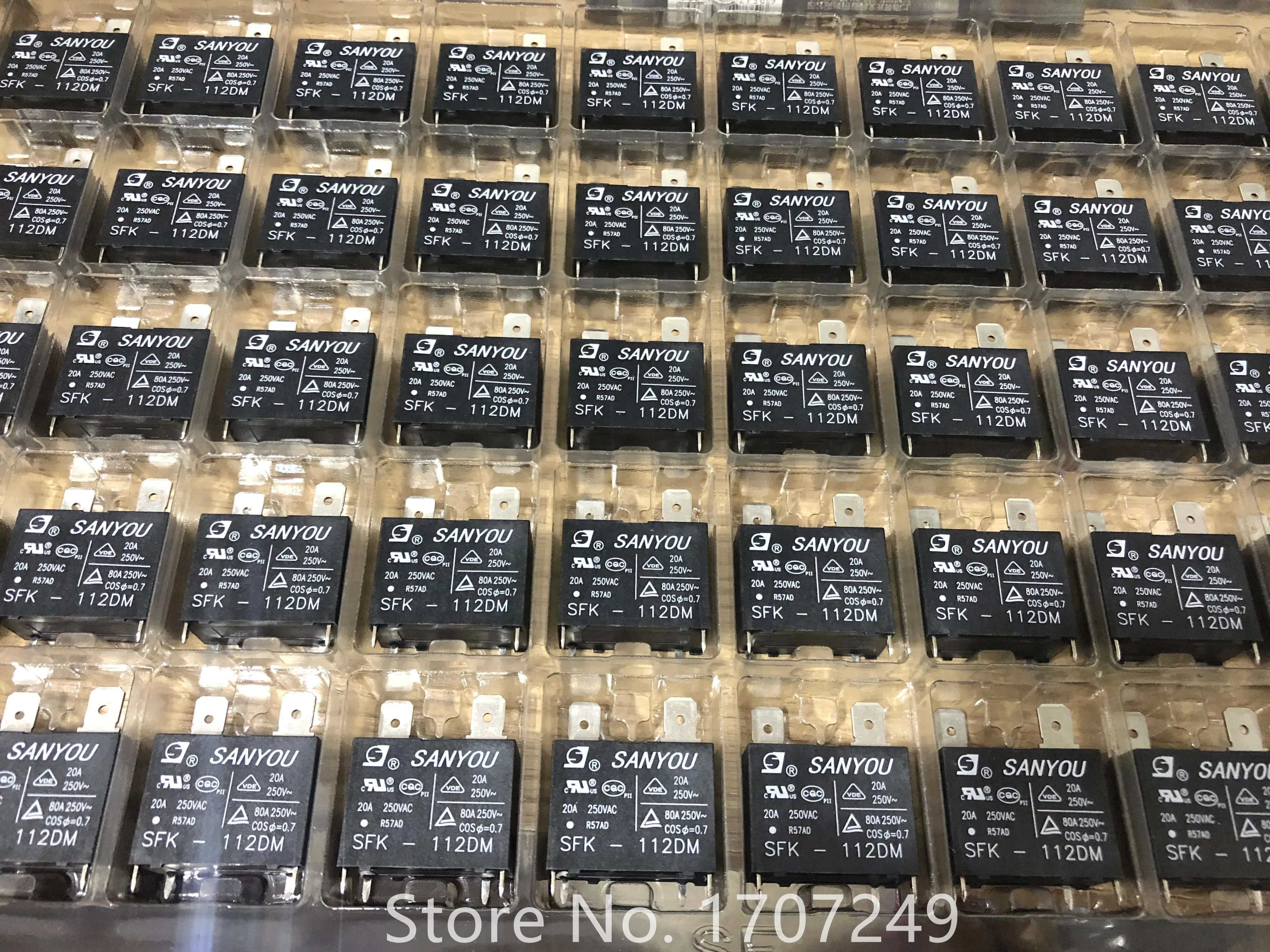 Imagem -02 - Envio Gratuito de 75 Peças Lote 100 Novo e Original Sanyou Relé Sfk112dm 12v 20a 250vac para ar Condicionado dc Mini Relé Energia o