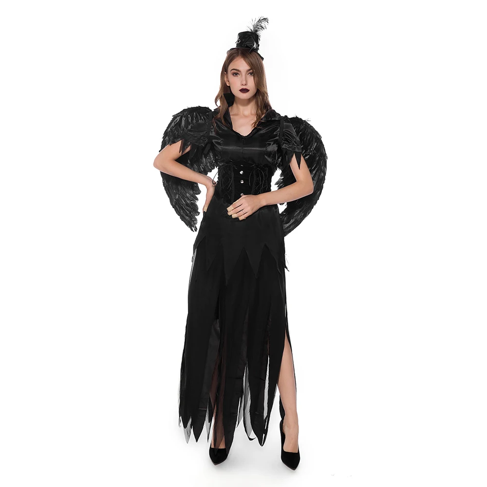 Sexy Dark Angel Cosplay Kostüm Frauen Halloween Rolle Spielen Engel Cosplay Phantasie Party Kleid Up Karneval Fantasia Outfit