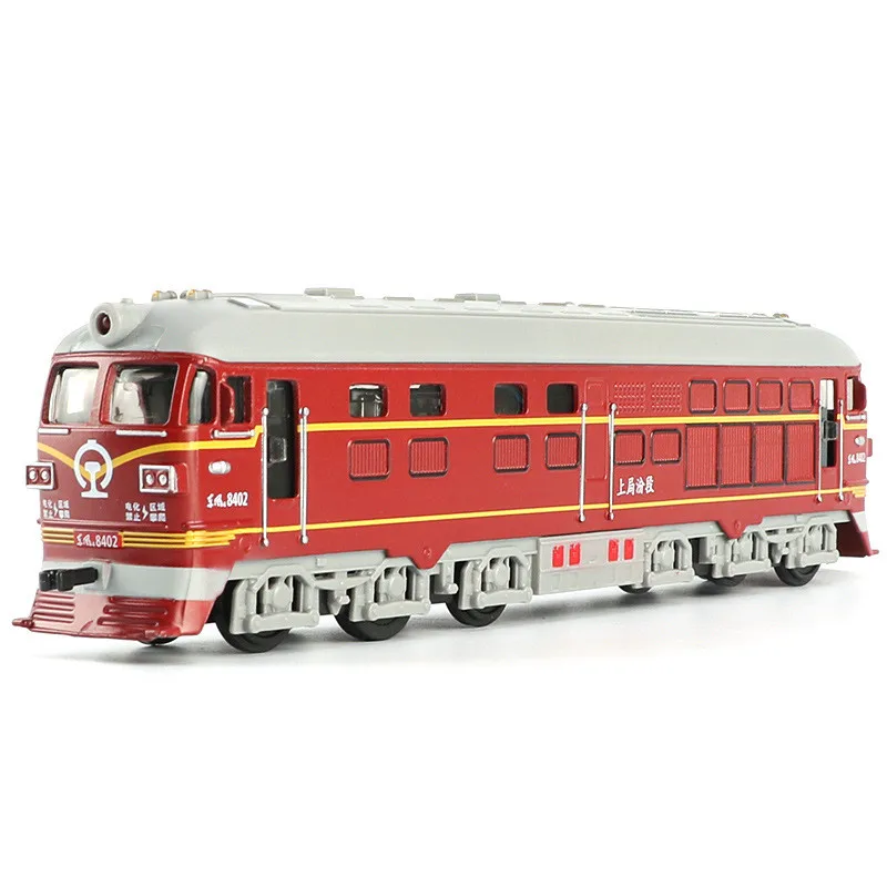 Classic nostalgic 1:87 Dongfeng 8402 train alloy model,sound and light pull back model,exquisite collection&gifts,free shipping