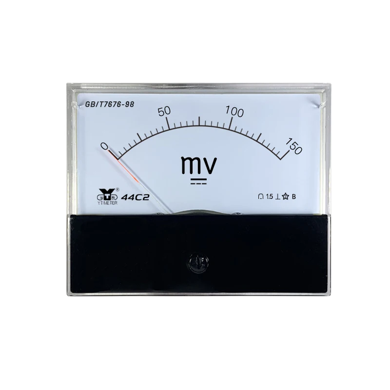 44c2 DC millivoltmeter 40mv 50mV 75mV 100mV 150mV 200mV 250Mv 300mV 400mV 500mv pointer voltmeter measuring instrument small vol