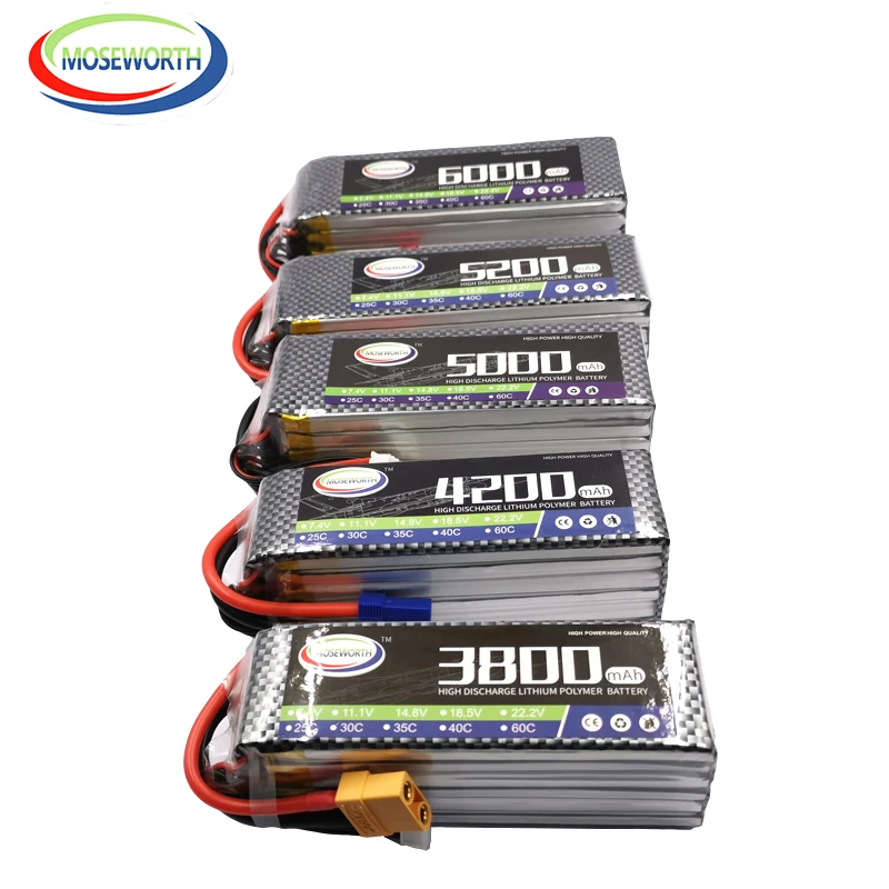 6S 22.2V akumulator do RC LiPo 1800 3000 3500 4000 5000 6000mAh 30C 40C 60C śmigłowiec samolot Quadcopter dron