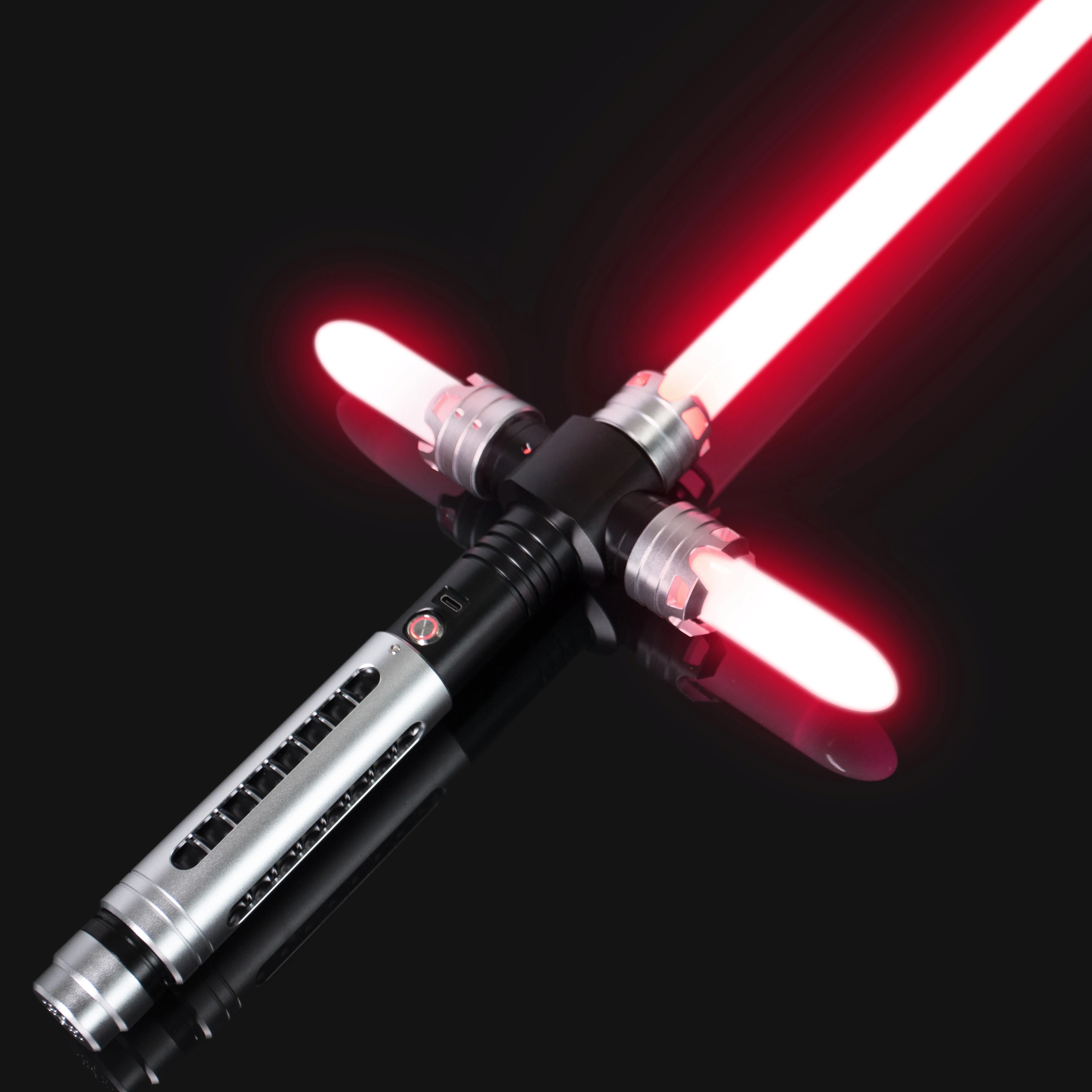 

LGT DAMIENSABER Cross Guard Lightsaber- Dueling Sword Sensitive Smooth Swing Light Sabers with 12 Colors Changing 9 Sound Fonts